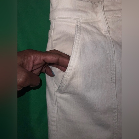 NWT MOTHER The Rambler Cargo Cream Wide Leg Women's Jeans size 30 - Picture 5 of 16